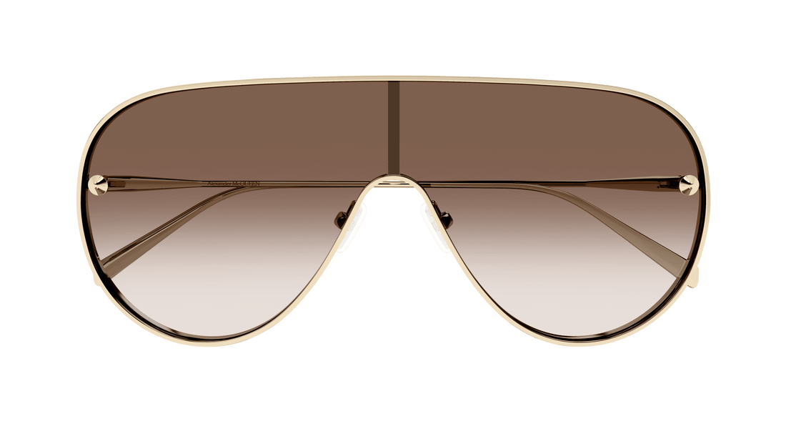 Occhiali da sole alexander mcqueen am0481s 002 dorado pilot/navigator unisex taglia 99mm - Vista dettagliata