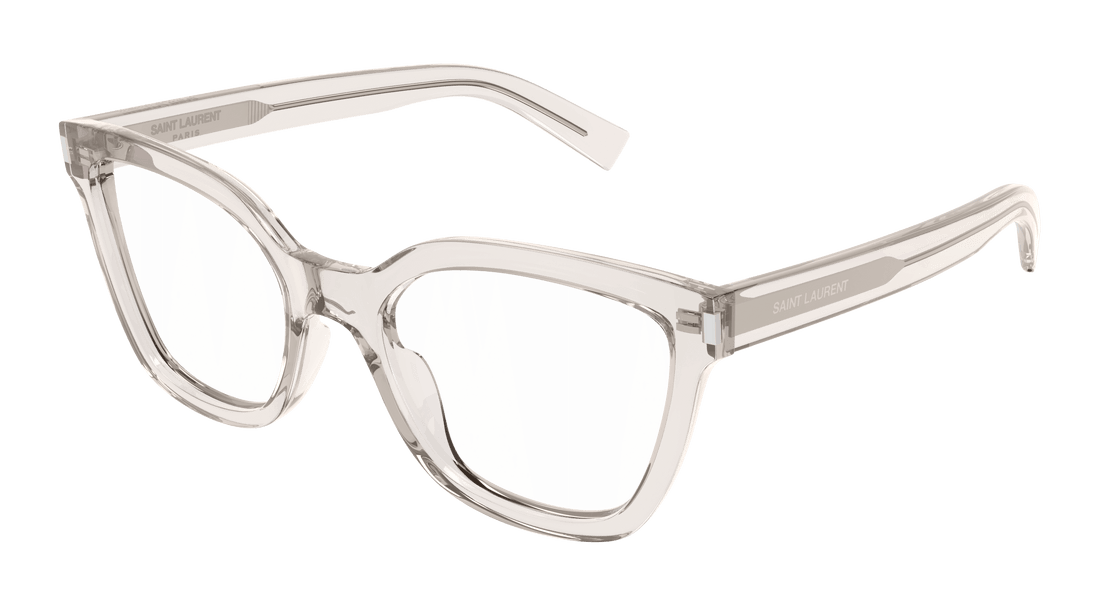 Brillen saint laurent sl 748 004 beige cat eye femenino größe 54mm - Hauptansicht