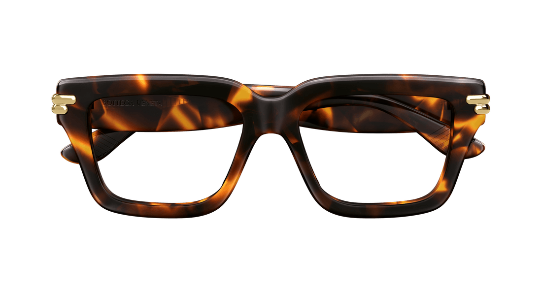 Occhiali da vista bottega veneta bv1324o 002 havana rectangular / squared unisex taglia 53mm - Vista dettagliata