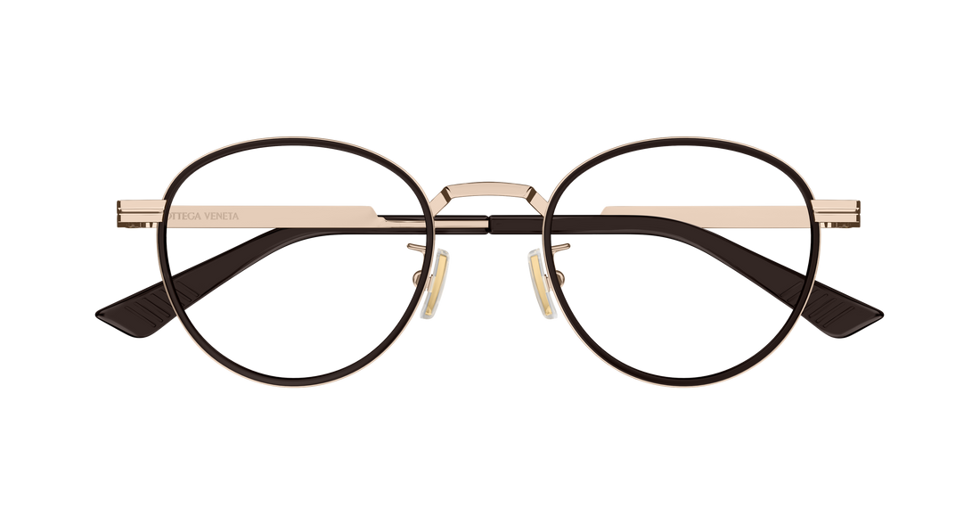 Óculos graduados bottega veneta bv1337oj 004 dorado round/oval/panthos unisex tamanho 48mm - Vista de detalhe