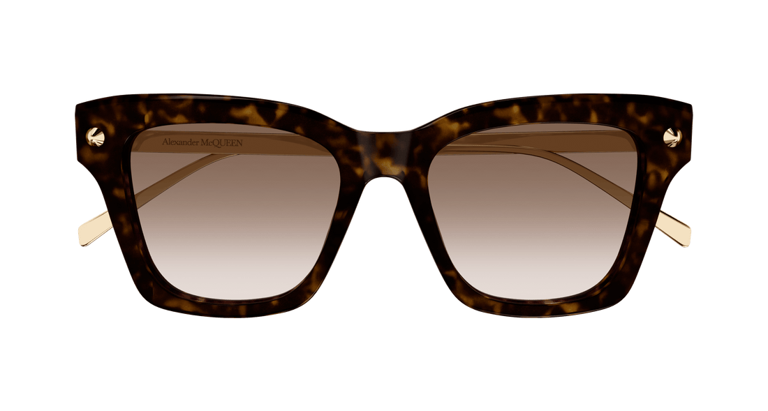Óculos de sol alexander mcqueen am0483s 002 havana rectangular / squared femenino tamanho 52mm - Vista de detalhe