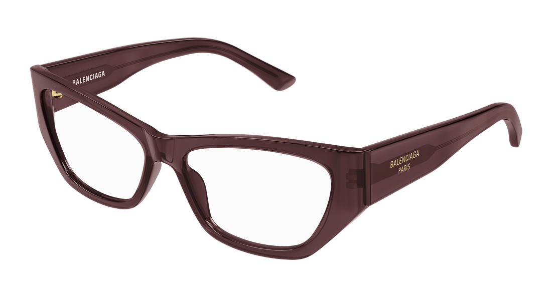 Prescription glasses balenciaga bb0372o 004 violeta cat eye femenino size 55mm - Main view