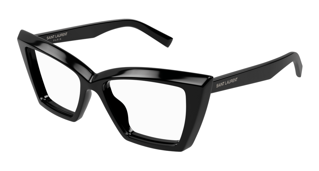 Brillen saint laurent sl 657 opt 001 negro cat eye femenino maat 54mm - Hoofdaanzicht