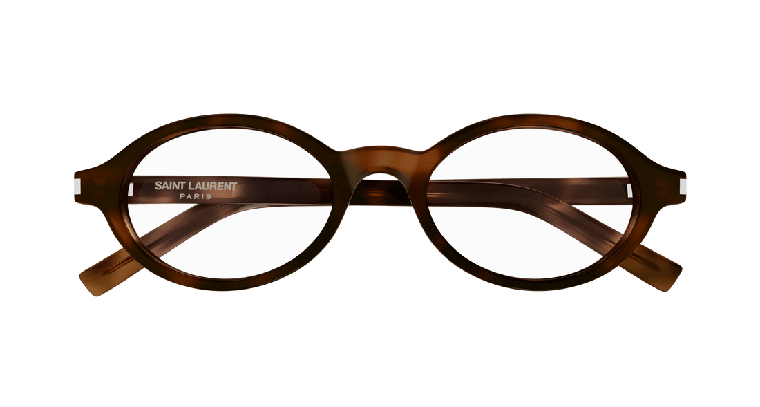 Brillen saint laurent sl 751 jeanne opt 003 havana round/oval/panthos femenino größe 50mm - Detailansicht