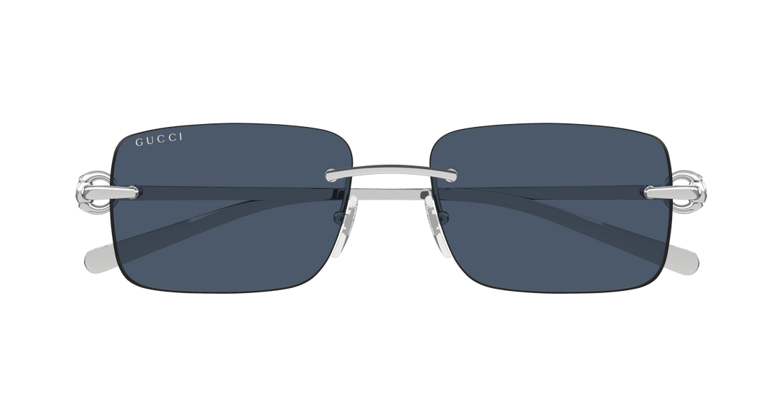 Gafas de sol gucci gg1703s 003 plateado rectangular / squared masculino talla 55mm - Vista de detalle