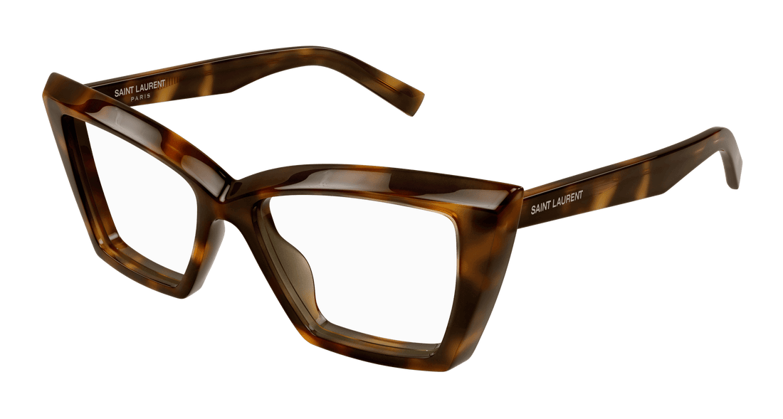 Brillen saint laurent sl 657 opt 002 havana cat eye femenino größe 54mm - Hauptansicht
