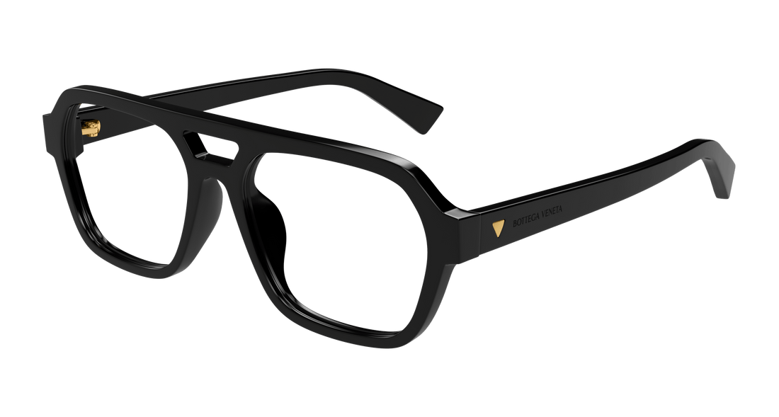 Óculos graduados bottega veneta bv1336oa 001 negro pilot/navigator masculino tamanho 55mm - Vista principal