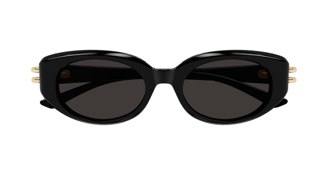 Óculos de sol alexander mcqueen am0469s 001 negro round/oval/panthos femenino tamanho 50mm - Vista de detalhe