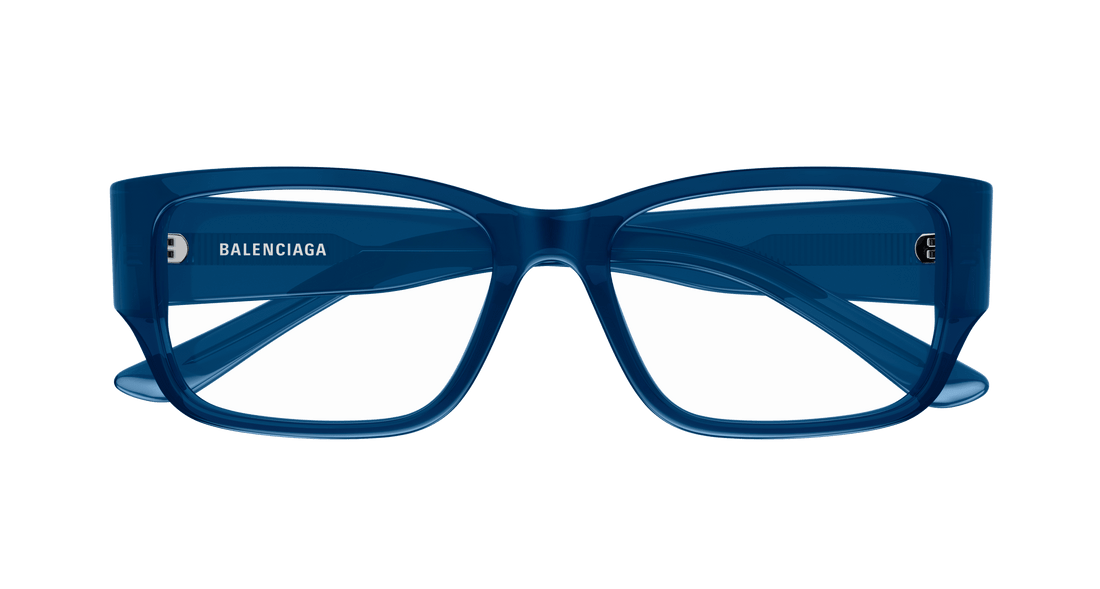 Prescription glasses balenciaga bb0373ok 003 azul rectangular / squared masculino size 55mm - Detailed view