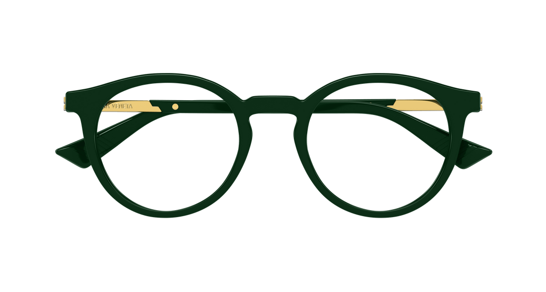 Óculos graduados bottega veneta bv1335oa 003 verde round/oval/panthos unisex tamanho 50mm - Vista de detalhe
