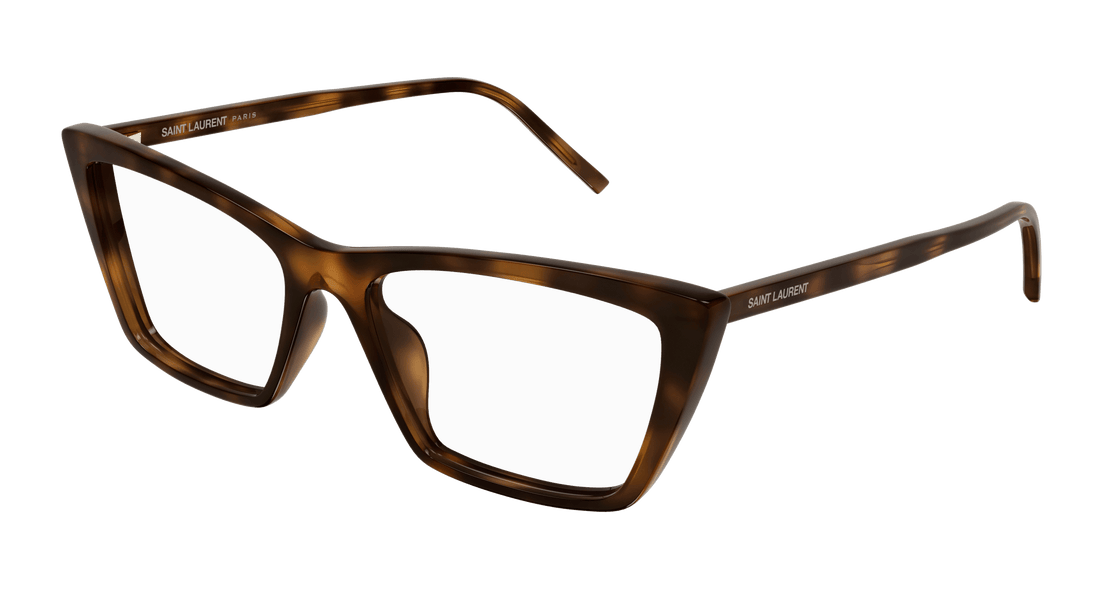 Brillen saint laurent sl 737 mica thin opt 003 havana rectangular / squared femenino größe 54mm - Hauptansicht