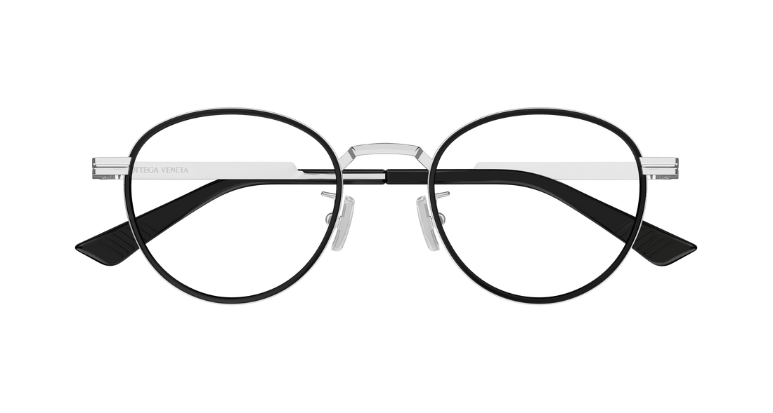 Óculos graduados bottega veneta bv1337oj 002 plateado round/oval/panthos unisex tamanho 48mm - Vista de detalhe