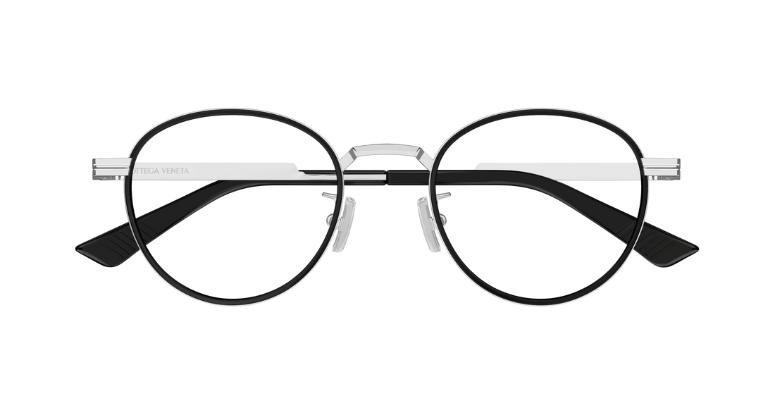 Óculos graduados bottega veneta bv1337oj 002 plateado round/oval/panthos unisex tamanho 48mm - Vista de detalhe