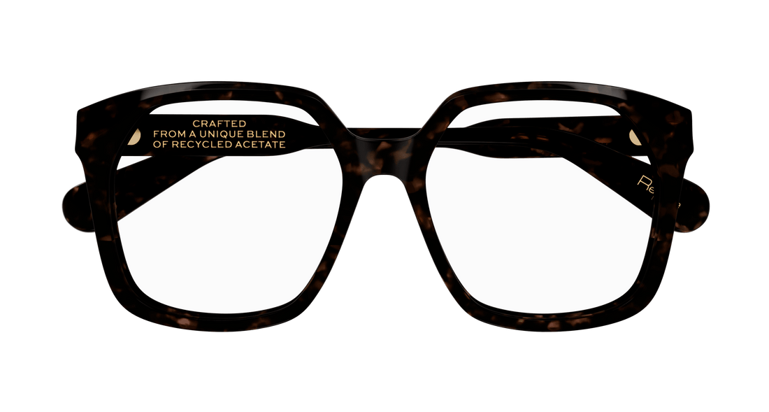 Óculos graduados chloé ch0263o 002 havana rectangular / squared femenino tamanho 55mm - Vista de detalhe