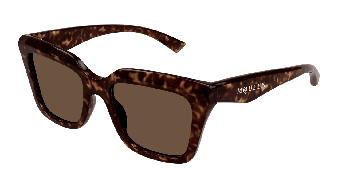 Óculos de sol alexander mcqueen am0473s 002 havana rectangular / squared femenino tamanho 53mm - Vista principal