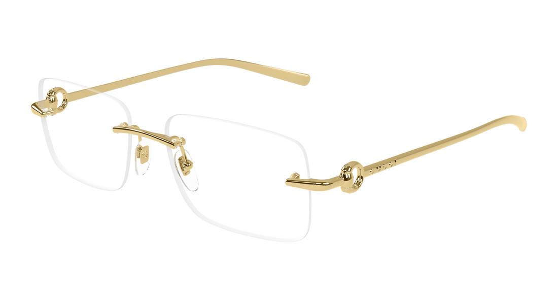 Óculos graduados gucci gg1703o 003 dorado rectangular / squared masculino tamanho 55mm - Vista principal