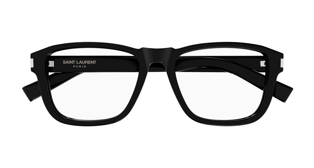 Prescription glasses saint laurent sl 710 opt 001 negro rectangular / squared masculino size 54mm - Detailed view
