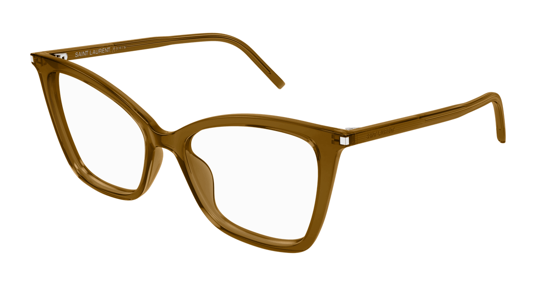 Brillen saint laurent sl 386 009 marron cat eye femenino größe 53mm - Hauptansicht