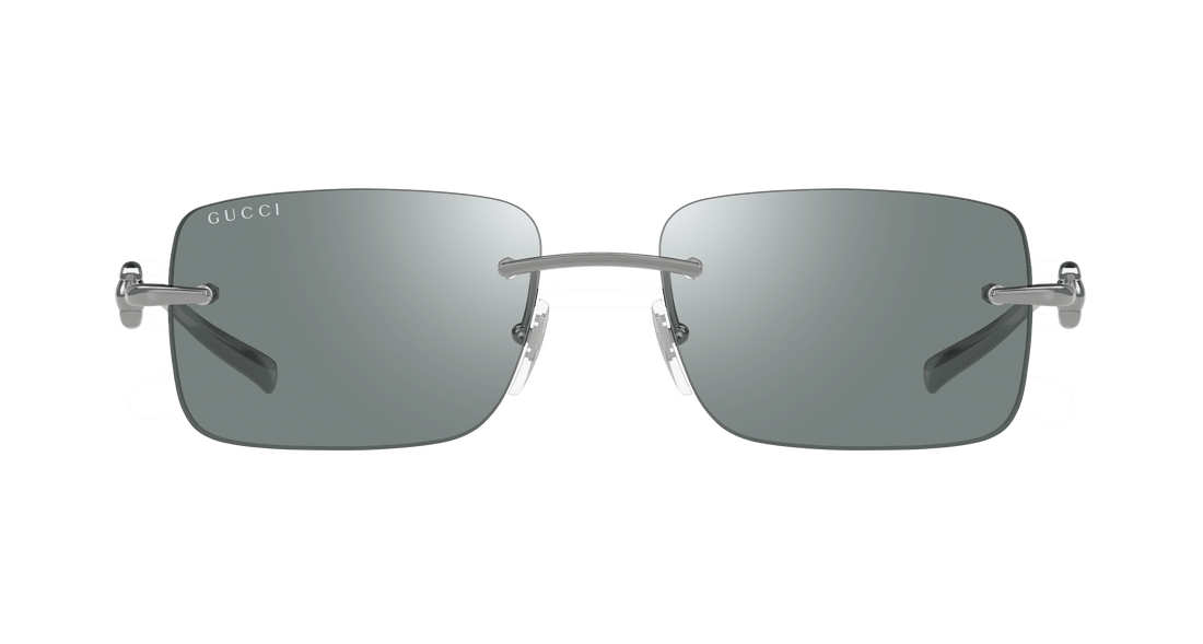 Óculos de sol gucci gg1703s 002 plateado rectangular / squared masculino tamanho 55mm - Vista de detalhe