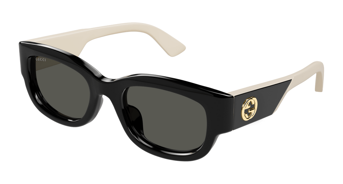 Óculos de sol gucci gg1667sk 001 negro round/oval/panthos femenino tamanho 54mm - Vista principal