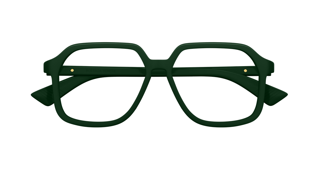 Óculos graduados bottega veneta bv1329o 003 verde rectangular / squared unisex tamanho 55mm - Vista de detalhe