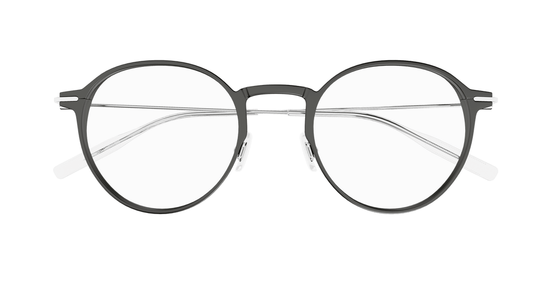 Óculos graduados montblanc mb0357o 005 gris round/oval/panthos masculino tamanho 49mm - Vista de detalhe
