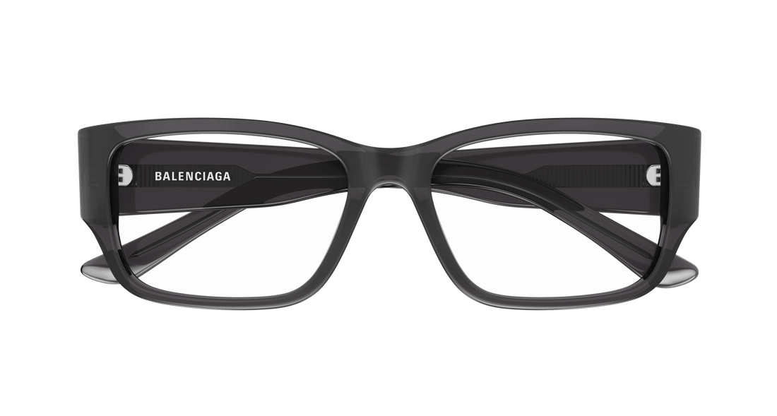 Prescription glasses balenciaga bb0373ok 004 gris rectangular / squared masculino size 55mm - Detailed view