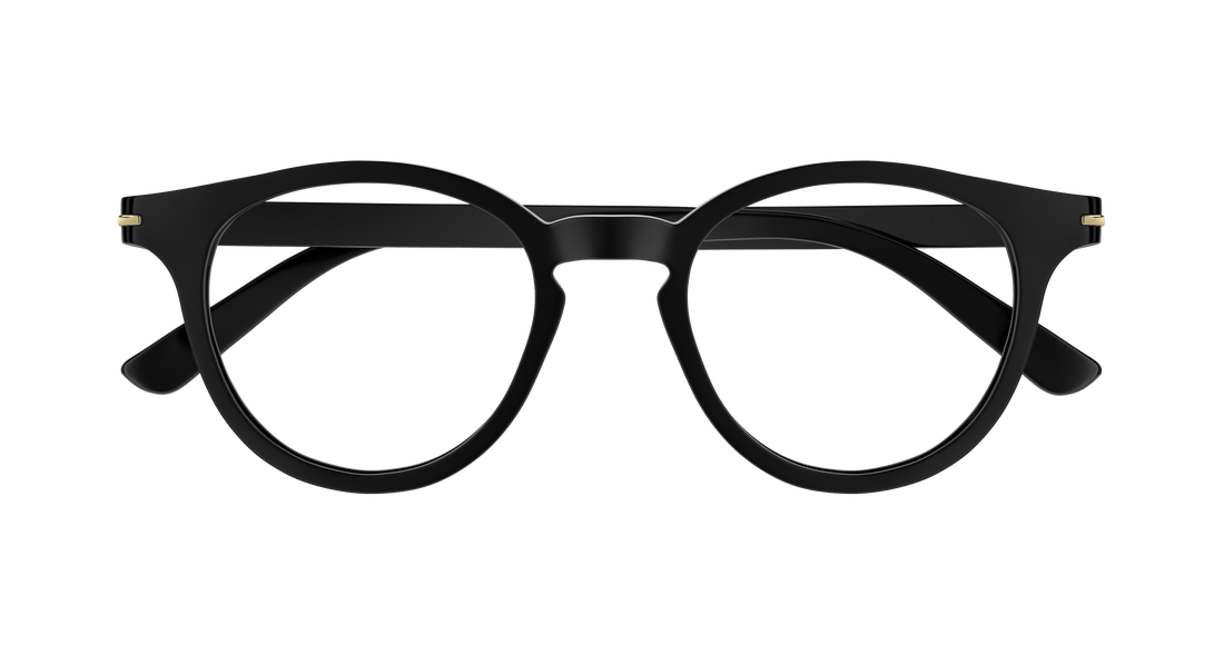 Occhiali da vista gucci gg1727o 001 negro round/oval/panthos masculino taglia 48mm - Vista dettagliata