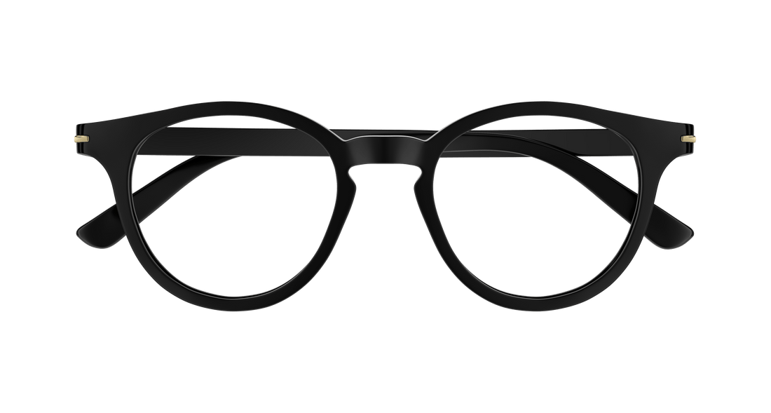 Occhiali da vista gucci gg1727o 001 negro round/oval/panthos masculino taglia 48mm - Vista dettagliata