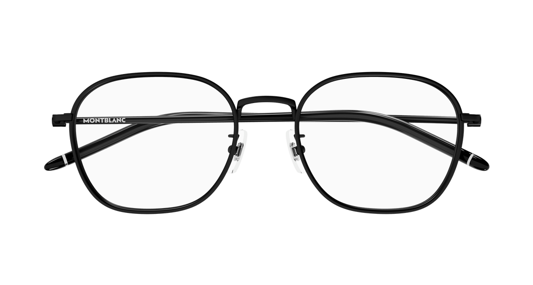 Occhiali da vista montblanc mb0368oa 001 negro rectangular / squared masculino taglia 52mm - Vista dettagliata