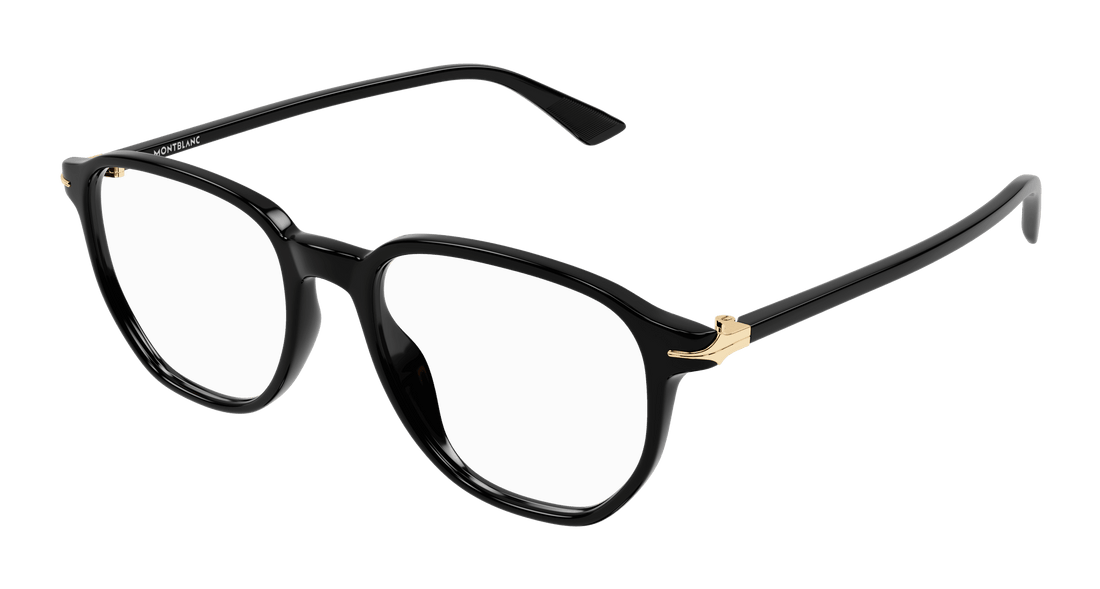 Brillen montblanc mb0366o 001 negro rectangular / squared masculino größe 51mm - Hauptansicht