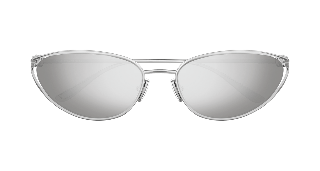 Occhiali da sole bottega veneta bv1330s 002 plateado cat eye femenino taglia 57mm - Vista dettagliata