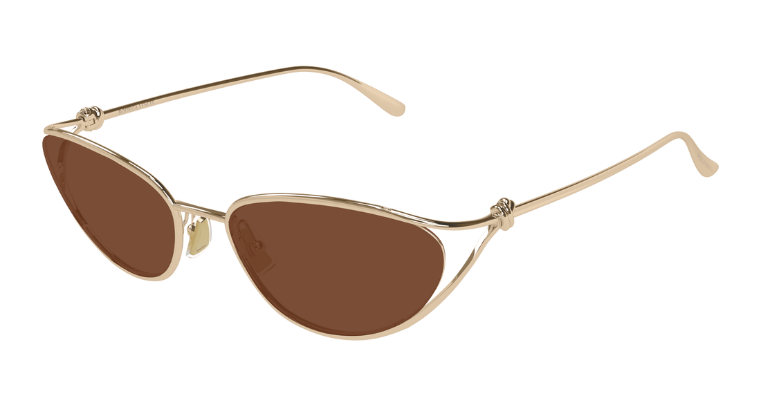 Óculos de sol bottega veneta bv1330s 003 dorado cat eye femenino tamanho 57mm - Vista principal