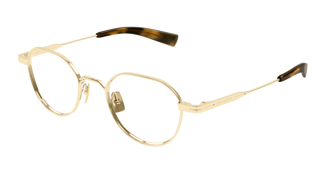 Óculos graduados saint laurent sl 730 003 dorado round/oval/panthos masculino tamanho 47mm - Vista principal