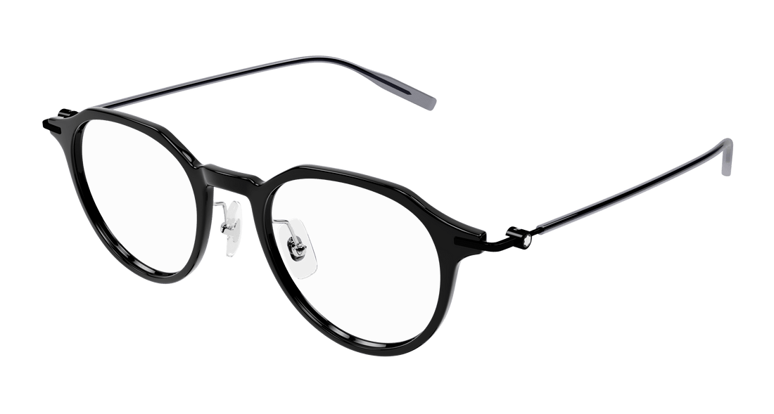 Occhiali da vista montblanc mb0355o 001 negro round/oval/panthos masculino taglia 49mm - Vista principale