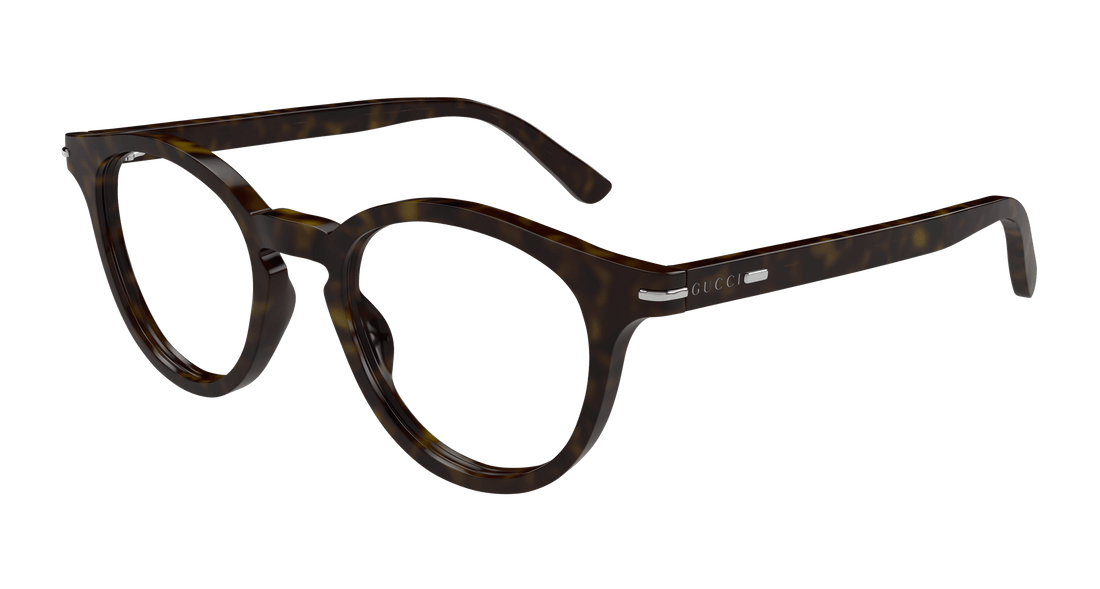 Occhiali da vista gucci gg1727o 002 havana round/oval/panthos masculino taglia 48mm - Vista principale