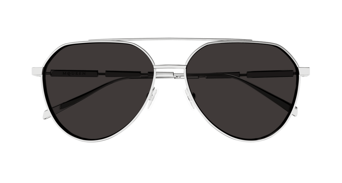 Sunglasses alexander mcqueen am0478s 001 plateado pilot/navigator masculino size 59mm - Detailed view