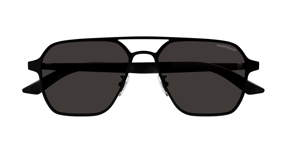 Lunettes de soleil montblanc mb0360s 001 negro pilot/navigator masculino taille 56mm - Vue détaillée