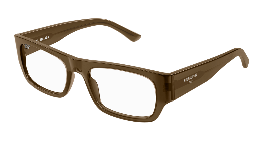 Prescription glasses balenciaga bb0370o 004 marron rectangular / squared masculino size 54mm - Main view