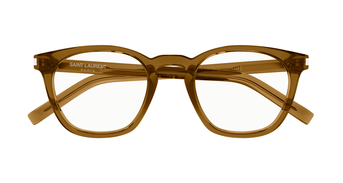 Brillen saint laurent sl 28 opt 008 marron round/oval/panthos unisex größe 50mm - Detailansicht
