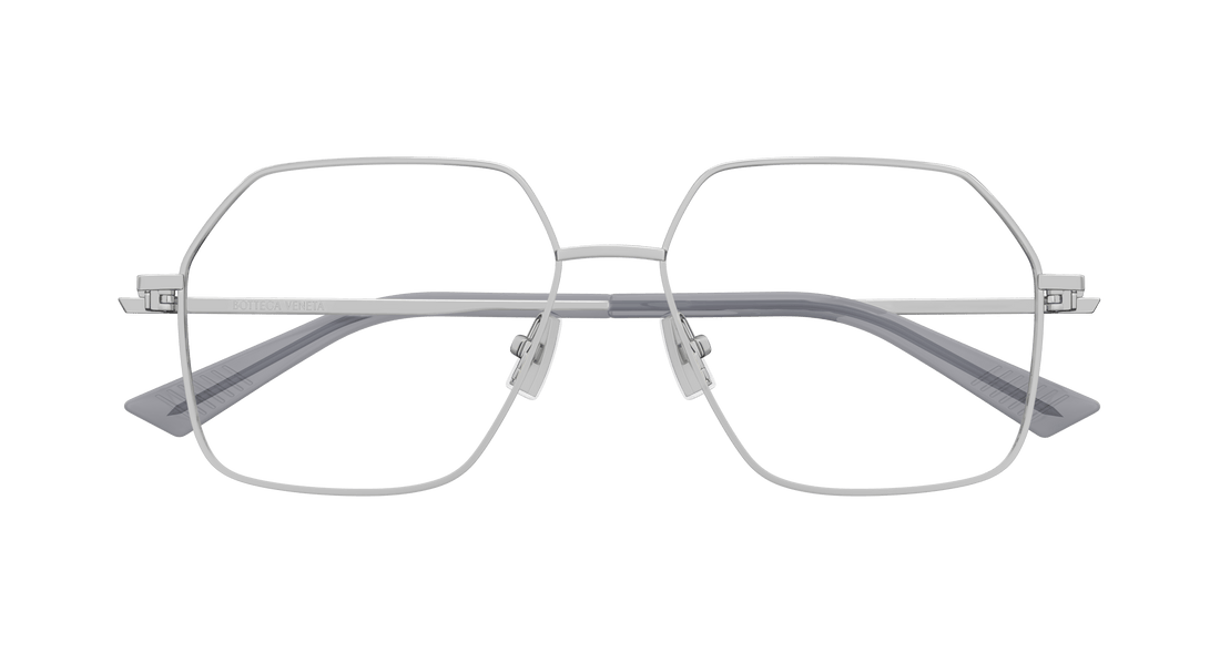 Occhiali da vista bottega veneta bv1332o 005 plateado rectangular / squared femenino taglia 55mm - Vista dettagliata