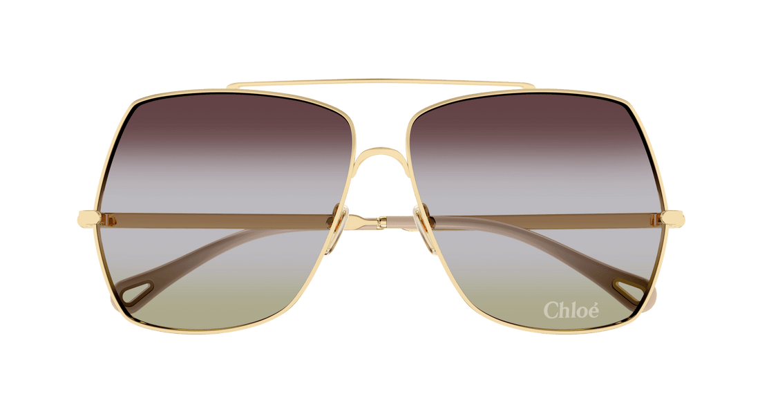 Óculos de sol chloé ch0278s 002 dorado rectangular / squared femenino tamanho 62mm - Vista de detalhe