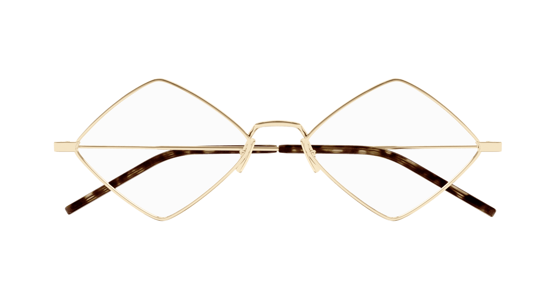 Óculos graduados saint laurent sl 302 lisa opt 003 dorado geometrical/directional femenino tamanho 55mm - Vista de detalhe