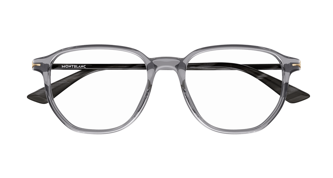 Óculos graduados montblanc mb0366o 004 gris rectangular / squared masculino tamanho 51mm - Vista de detalhe