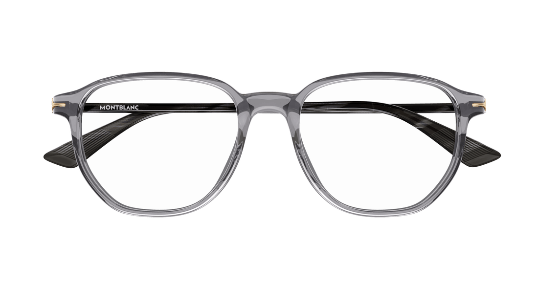 Brillen montblanc mb0366o 004 gris rectangular / squared masculino maat 51mm - Detailaanzicht
