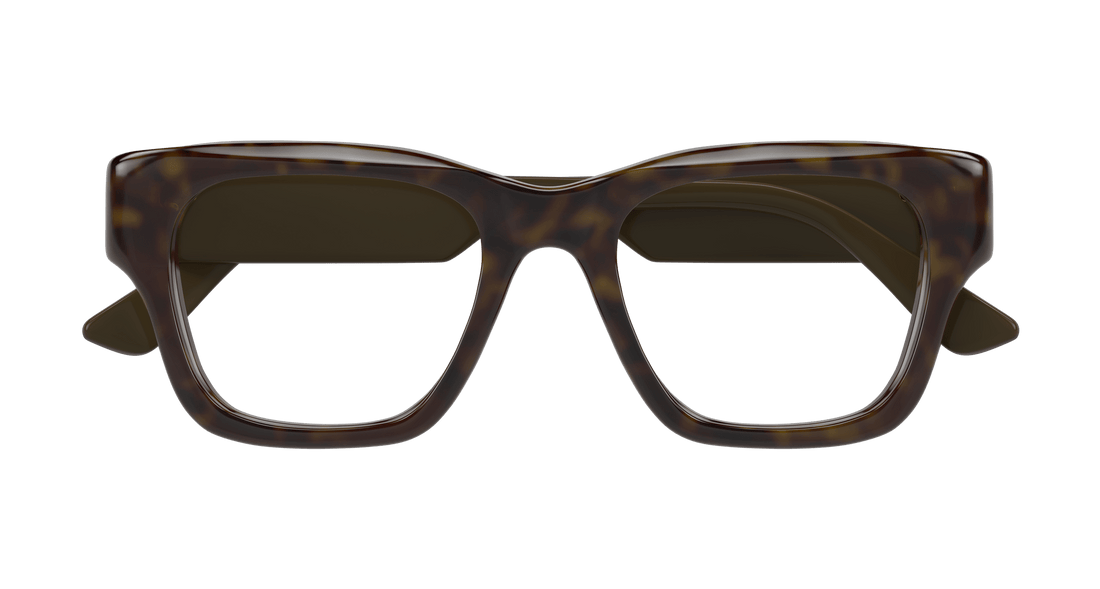 Occhiali da vista gucci gg1669o 008 havana rectangular / squared masculino taglia 52mm - Vista dettagliata