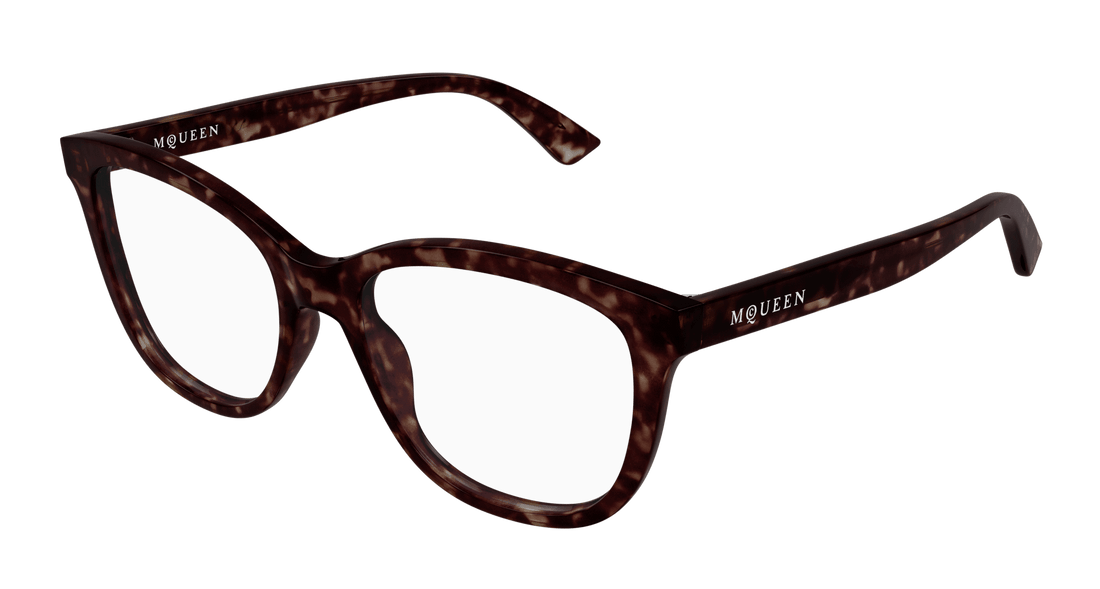 Brillen alexander mcqueen am0487o 002 havana cat eye femenino größe 54mm - Hauptansicht