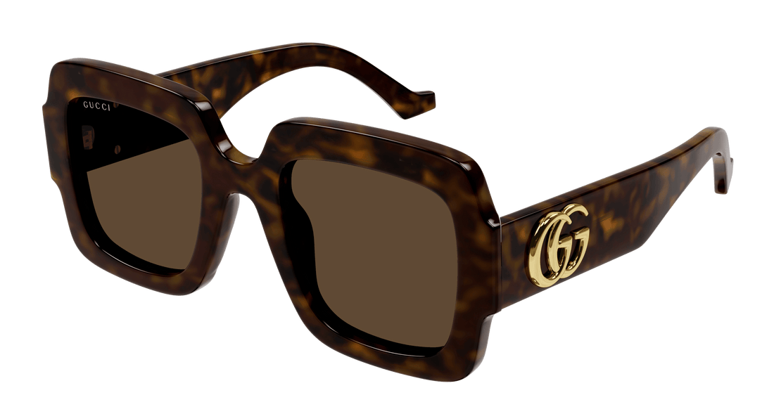 Óculos de sol gucci gg1547s 002 havana square femenino tamanho 50mm - Vista principal