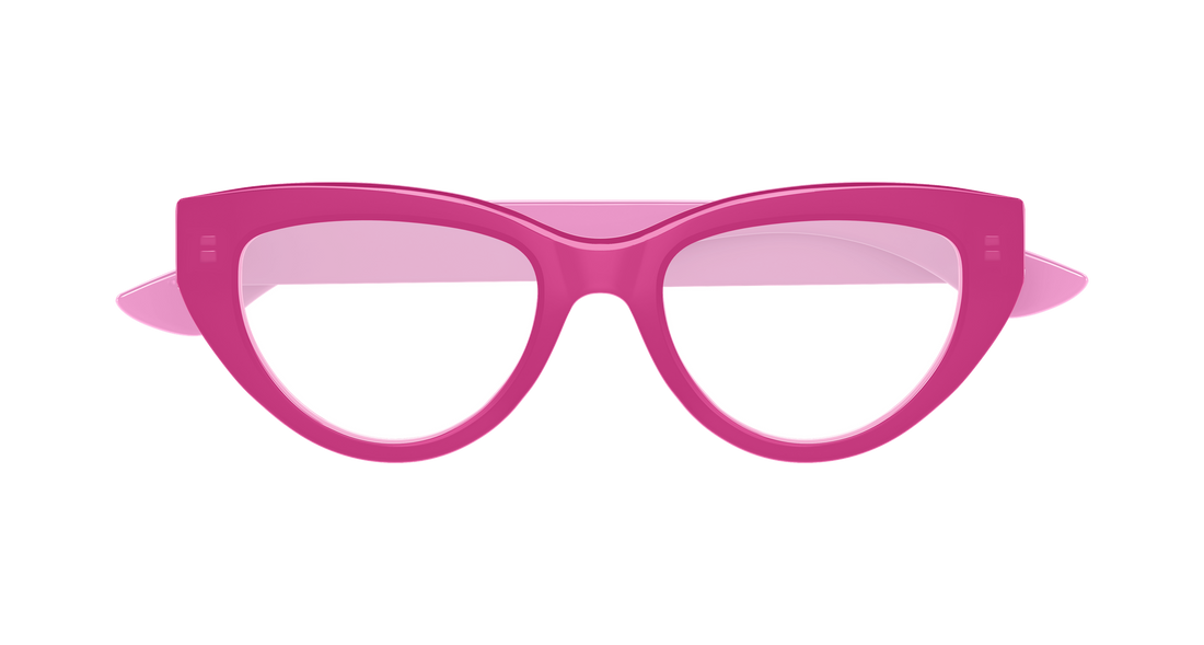 Brillen alexander mcqueen am0529o 004 rosa cat eye femenino größe 52mm - Detailansicht