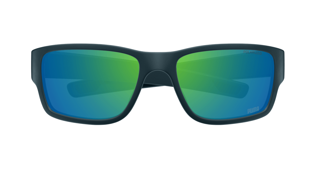 Occhiali da sole puma pu0482s 003 verde square masculino taglia 62mm - Vista dettagliata